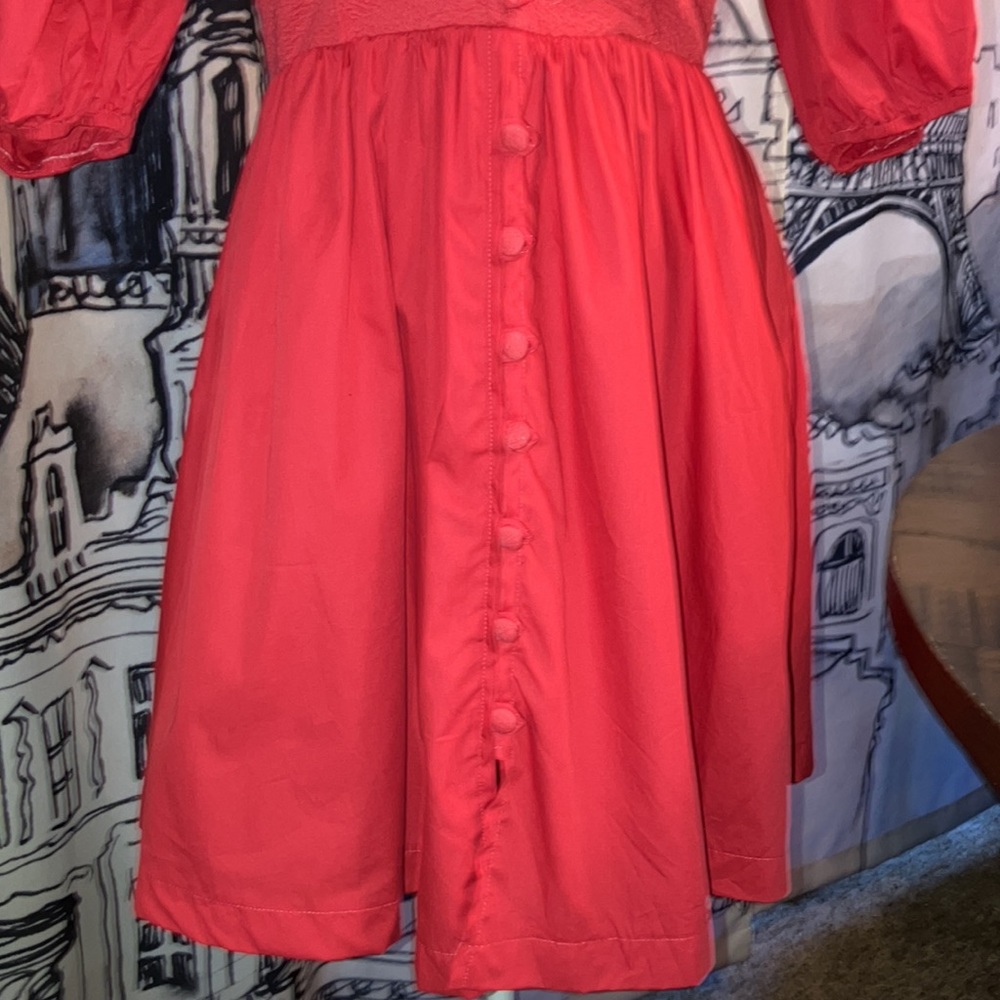 Maeve Anthropologie Puffed-Sleeved Sweetheart Mini Dress - Picture 5 of 15